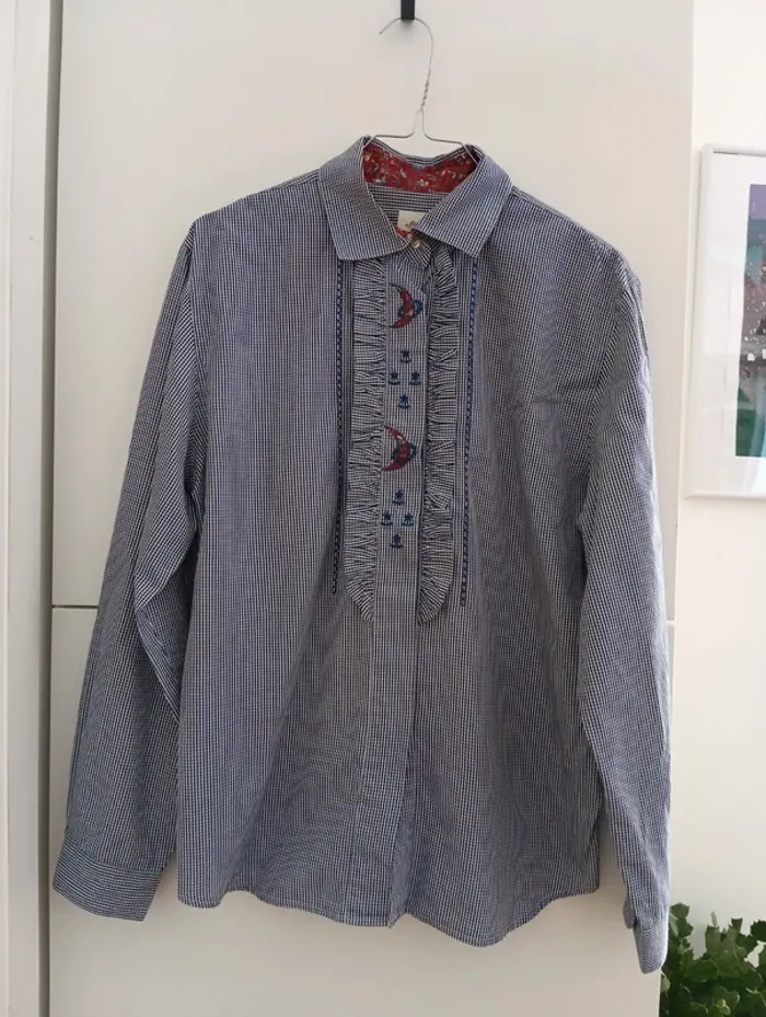 Chemise vintage vichy manches longues - photo numéro 7