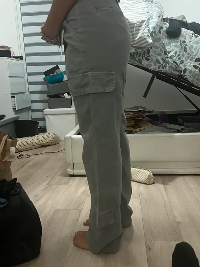 Pantalon cargo gris Zara taille 42 neuf avec étiquette - photo numéro 7