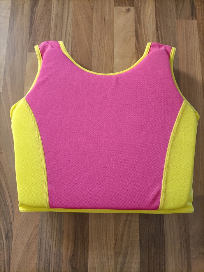 Gilet flottaison rose et jaune 18-30 kg - photo numéro 3