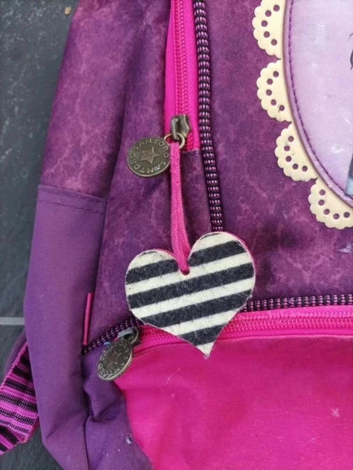 Joli cartable gorjuss santoro + trousse et crayons à papier pailletés - photo numéro 3