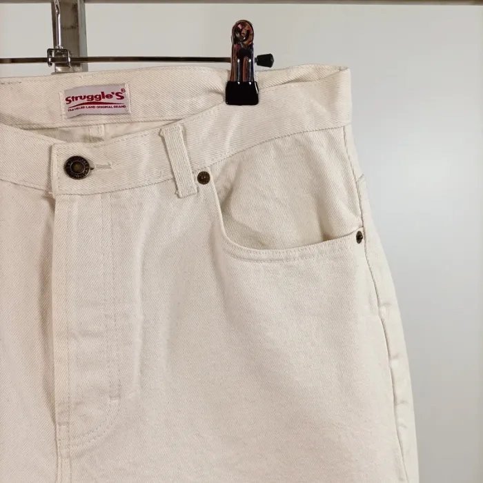 Jean blanc cassé Struggle’S coupe droite 100% coton taille 42 A1499 - photo numéro 5