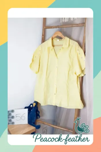Chemisier jaune neuf vintage 6