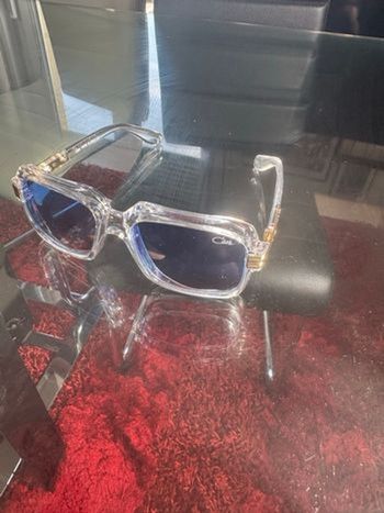 lunette de soleil cazal bleu et or