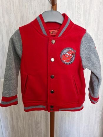 🎯 Veste teddy Cars garçon - Disney Pixar Cars - Taille 3 ans