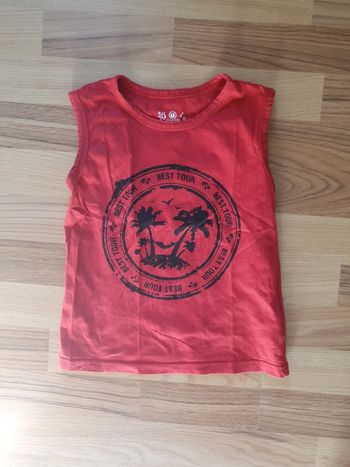 débardeur rouge 6 ans u