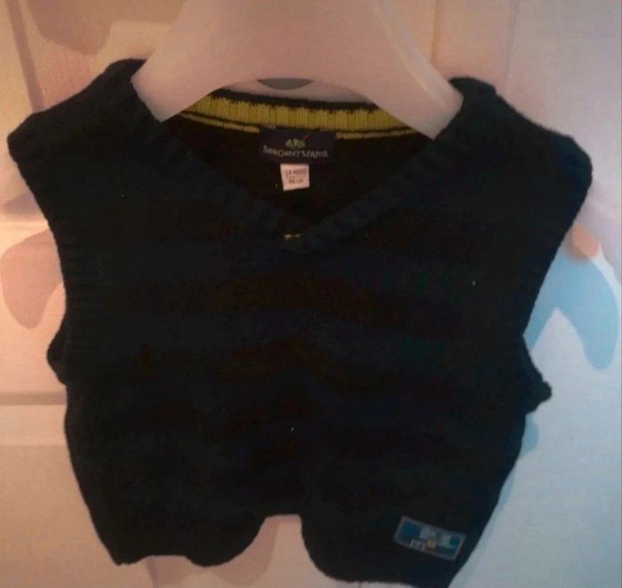 Pull sans manches garçon sergent major 24 mois