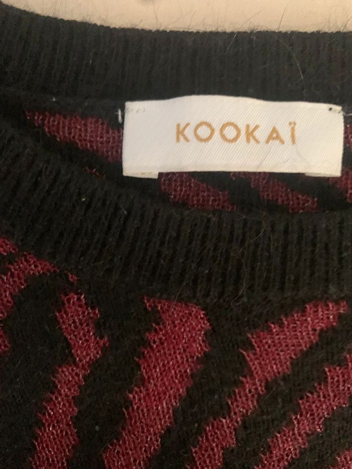 Pull Kookai taille XS bordeaux noir brillant - photo numéro 9