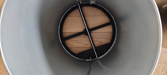 Poubelle ronde grise à pédale - photo numéro 3