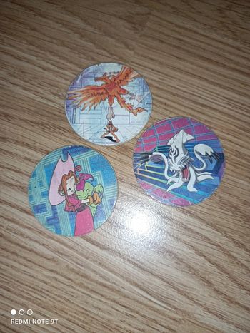 Lot de 3 pogs Digimon
