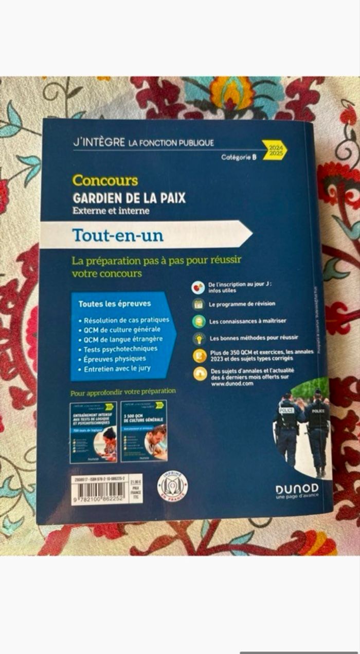 manuel de préparation au concours de Gardien de la Paix, externe et interne.2024/2025 - photo numéro 2