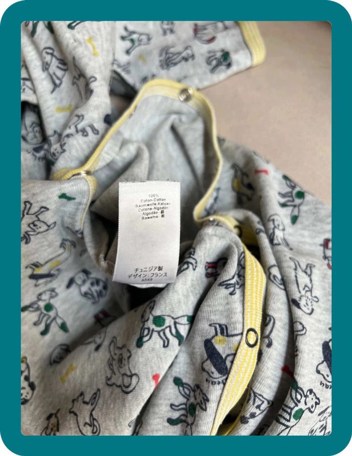 Pyjama petits chiens coton jersey 12 mois - Petit Bateau - photo numéro 6