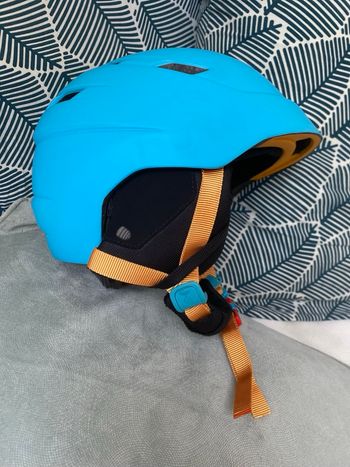 Casque de ski réglable bleu et orange taille S