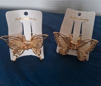 Lot 2 pinces a cheveux papillon