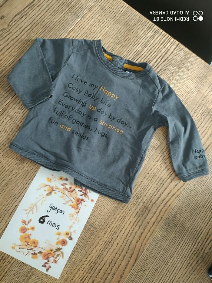 T-shirt manches longues 6 mois Kiabi - photo numéro 2
