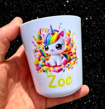 Verre gobelet personnalisé neuf