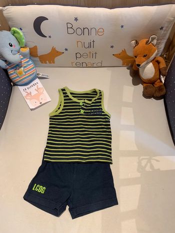 Ensemble short débardeur taille 18 mois