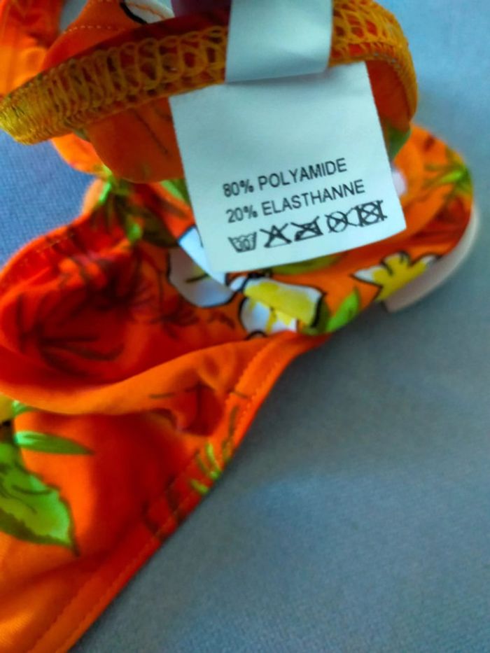 Haut de bikini tropical orange – Taille 44 – Haute Pression – Neuf avec étiquette - photo numéro 5