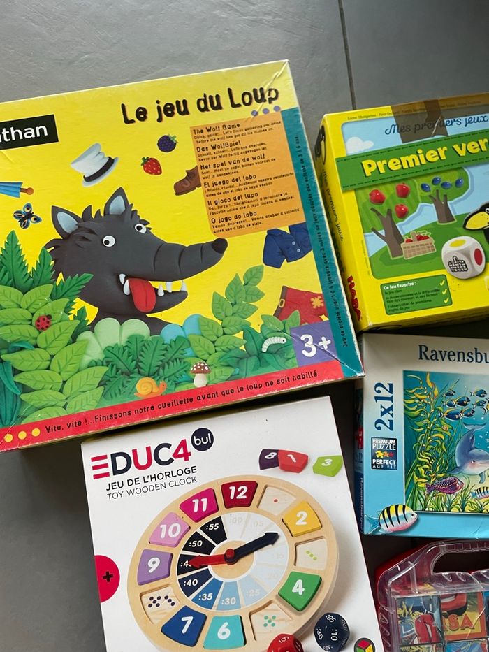 Lot 1: lot de 7 jeux jouet Haba Nathan Puzzle cartes - photo numéro 3