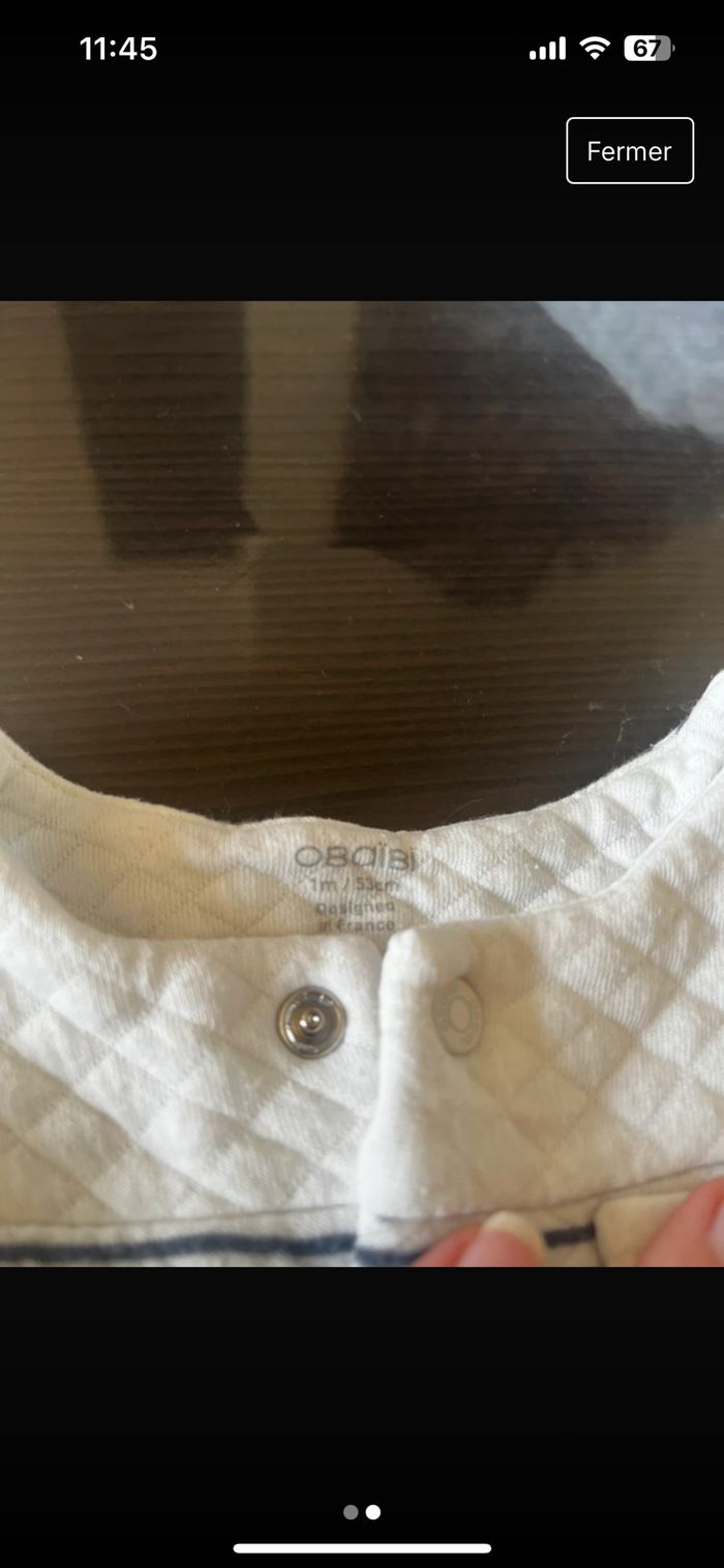 Grenouillère taille 1 mois - photo numéro 2