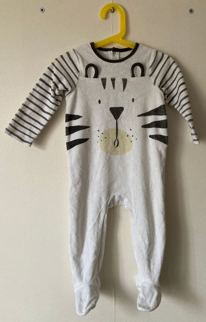 pyjama grenouillère petit chat taille 23 mois - photo numéro 1