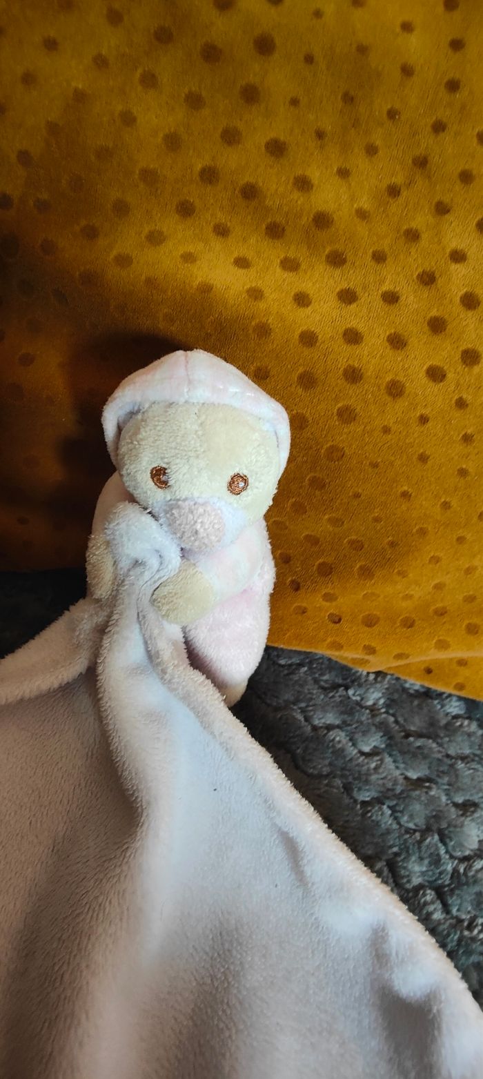 Ours avec pyjama rayé rose - photo numéro 2