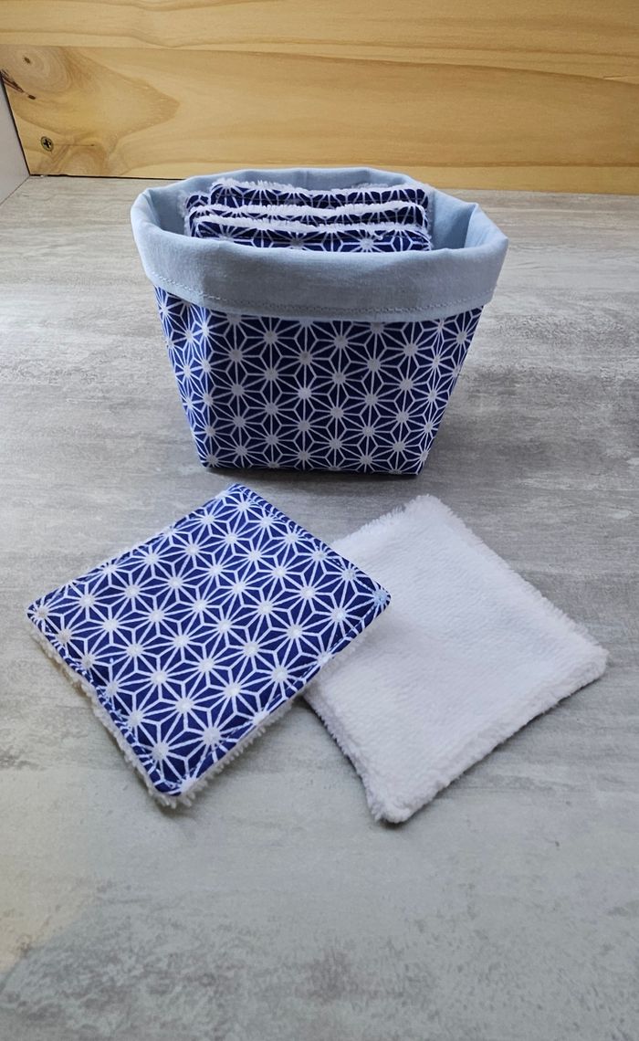 Petit panier de 7 lingettes lavables