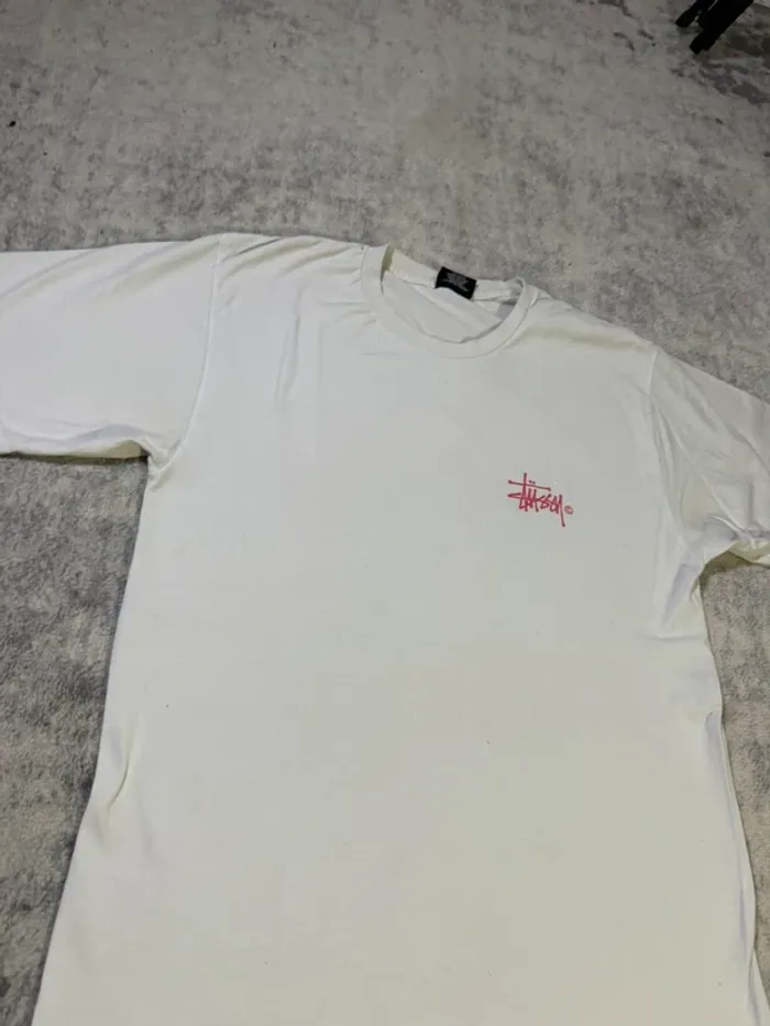 T-shirt stussy rose blanc - photo numéro 5
