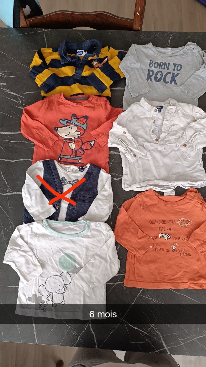 Lots de hauts et des vestes garçon 6 mois - photo numéro 6