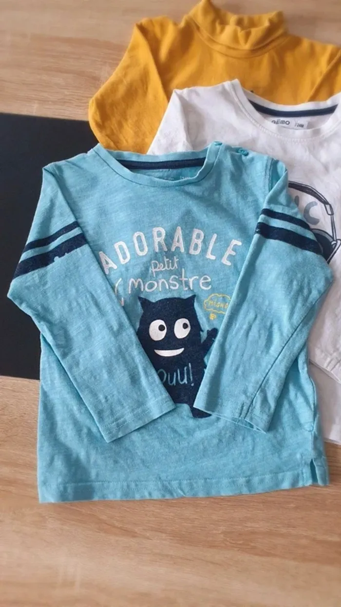 Lot de 4 tee-shirts manches longues 24 mois - 2 ans - photo numéro 4