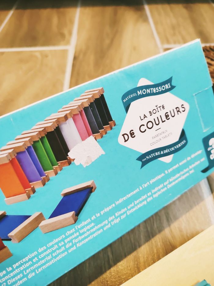 🌈Boîte de couleurs en bois planchettes/ planches nuancier marque Nature et découvertes - photo numéro 5