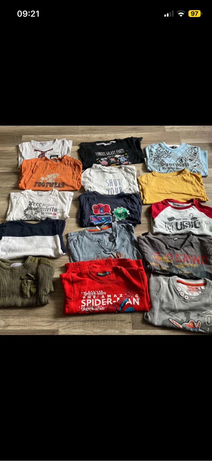 Lot 15 tee shirt garçon 4 ans