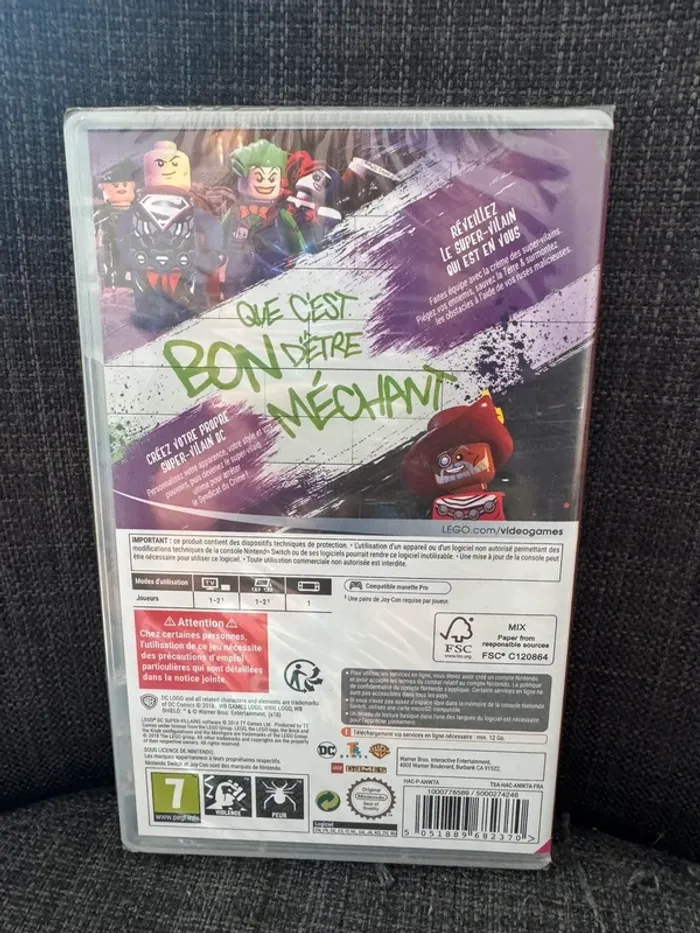 Jeu Nintendo Switch Lego Vilains DC neuf ss blister - photo numéro 2