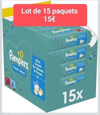 Lot lingettes bébé Pampers