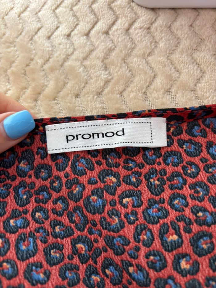 🐆 Blouse Léopard Rouge Promod - Taille M - photo numéro 4