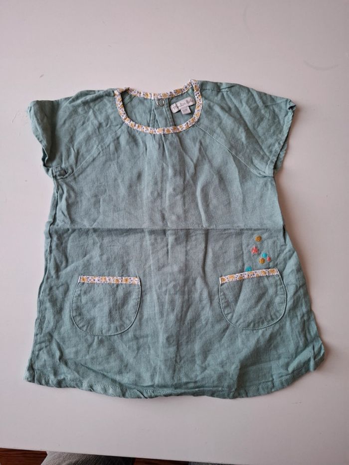 Robe en lin Moulin Roty taille 12 mois