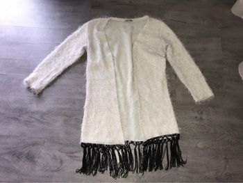 Gilet long à frange TU