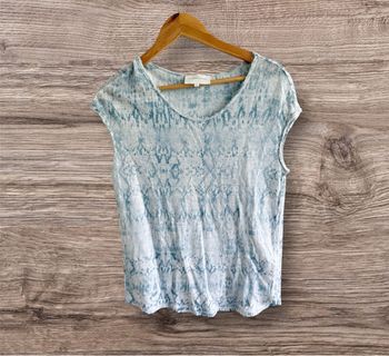 T-shirt manches courtes bleu clair léger sud express taille 36 S