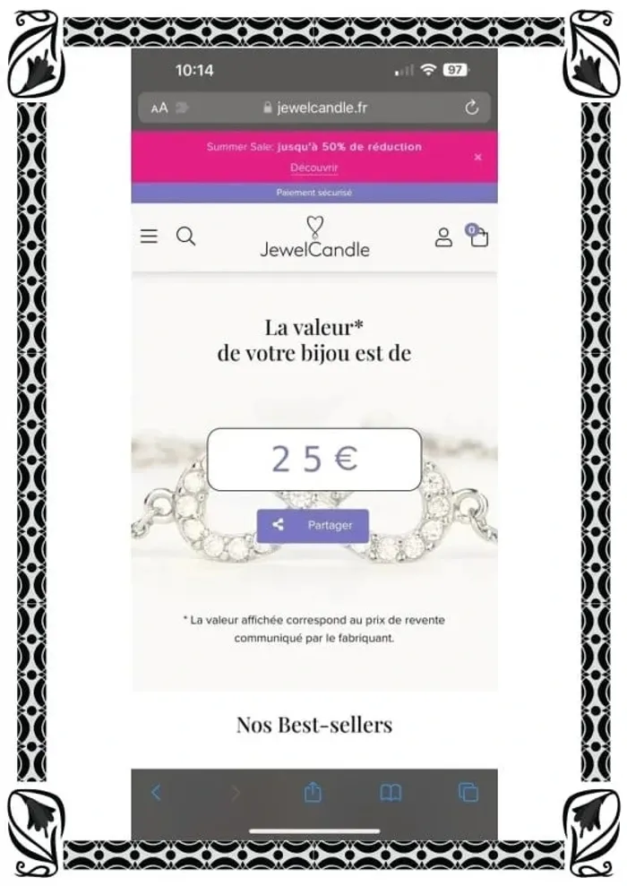 Bague jewel candle - photo numéro 2