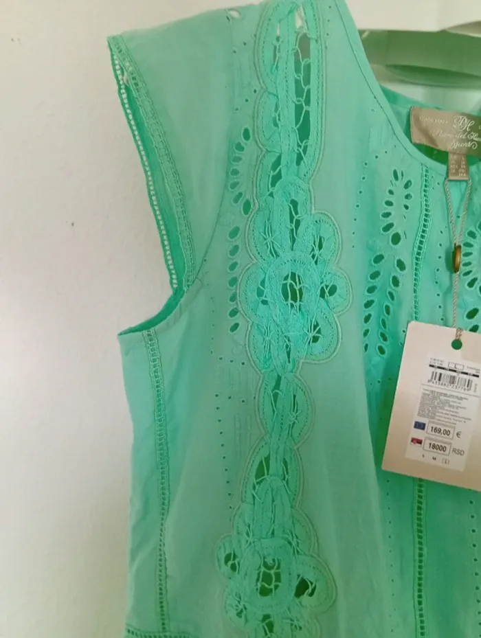 Robe femme été broderie anglaise avec doublure - photo numéro 3