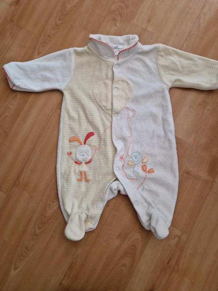 Pyjamas velours 1mois