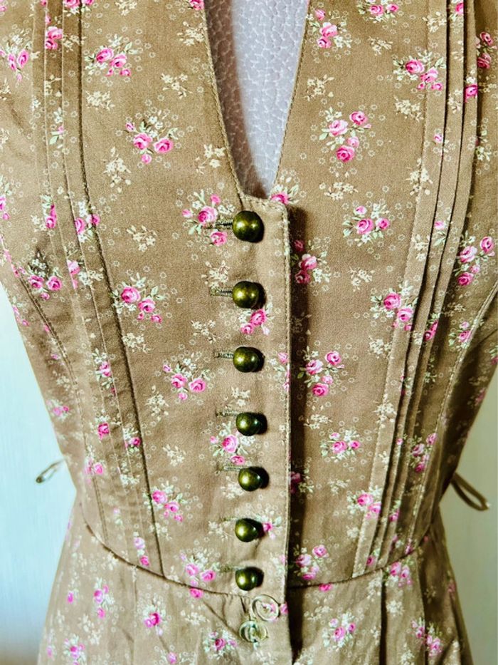 💐Magnifique robe vintage autrichienne cottagecore fairycore Distler floral dress💐 - photo numéro 16