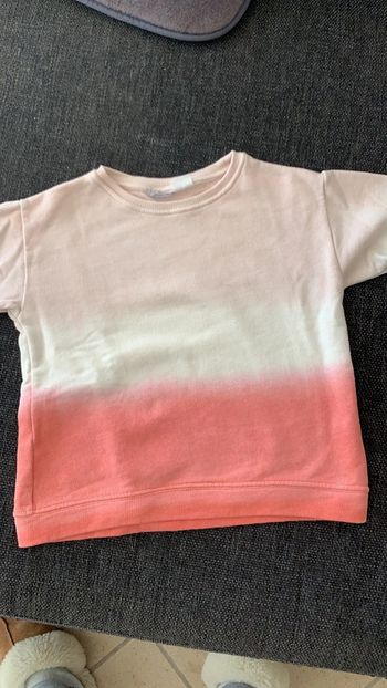 Sweat en coton rose, Zara, 5 ans en très bon état