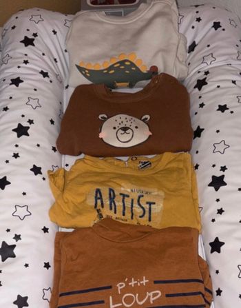 Lots de 4 hauts bébé garçon 6 mois
