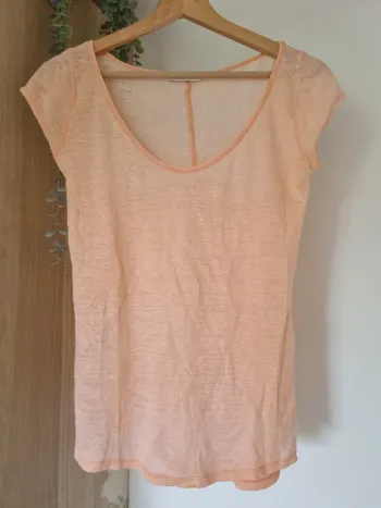 Tee-shirt fluide abricot