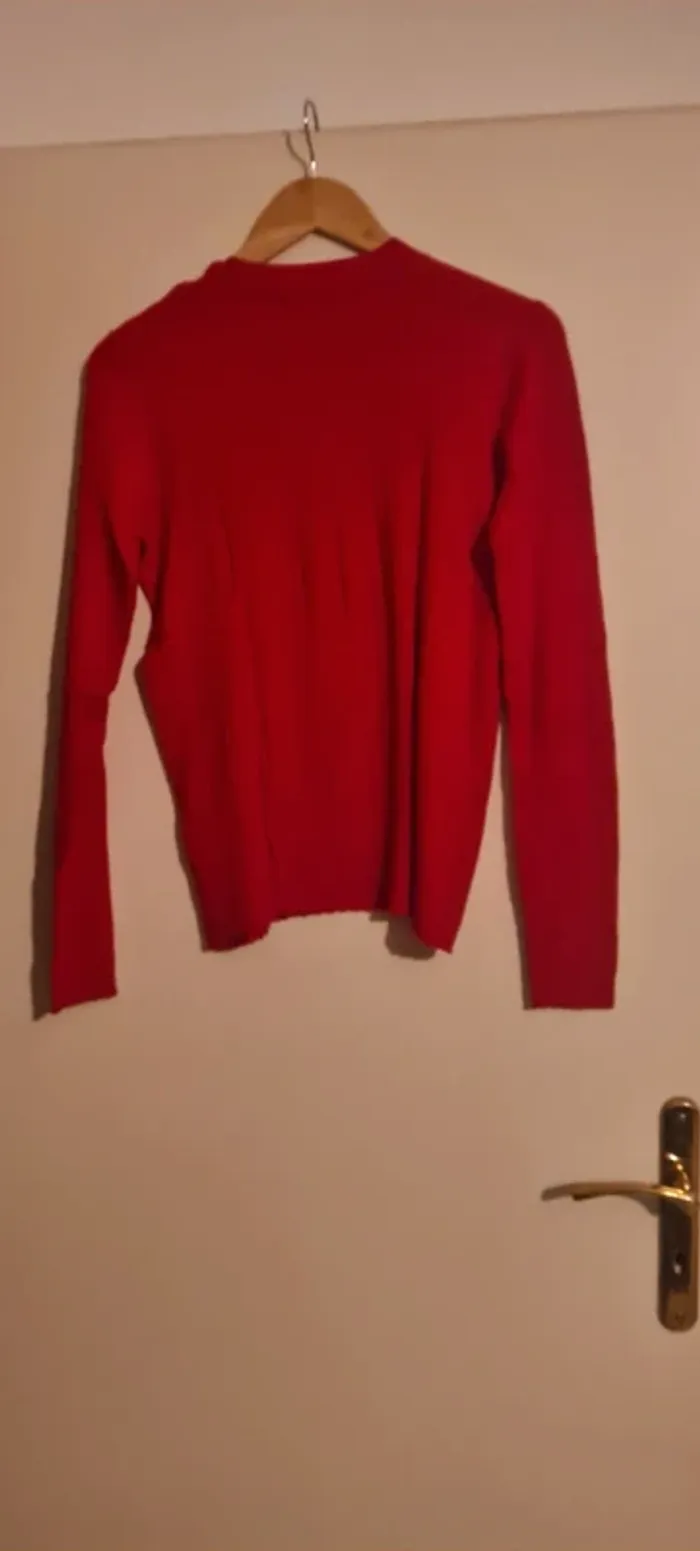 Pull rouge boutons Monoprix - photo numéro 5