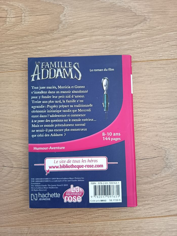 Livre roman enfant, La famille Addams, Éditions Hachette Jeunesse, NEUF - photo numéro 2