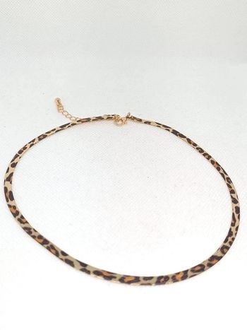 Collier chaîne serpent léopard