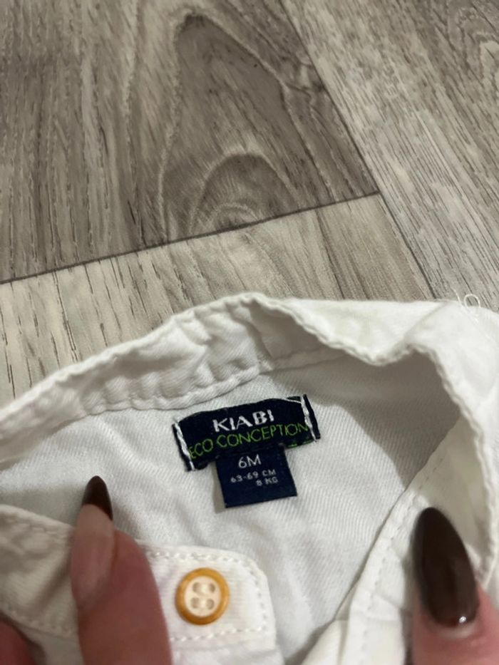 Chemise bébé blanche taille 6 mois - photo numéro 3