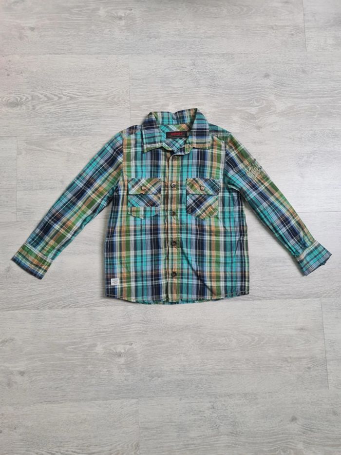 Chemise bleue à carreaux Catimini 6 ans