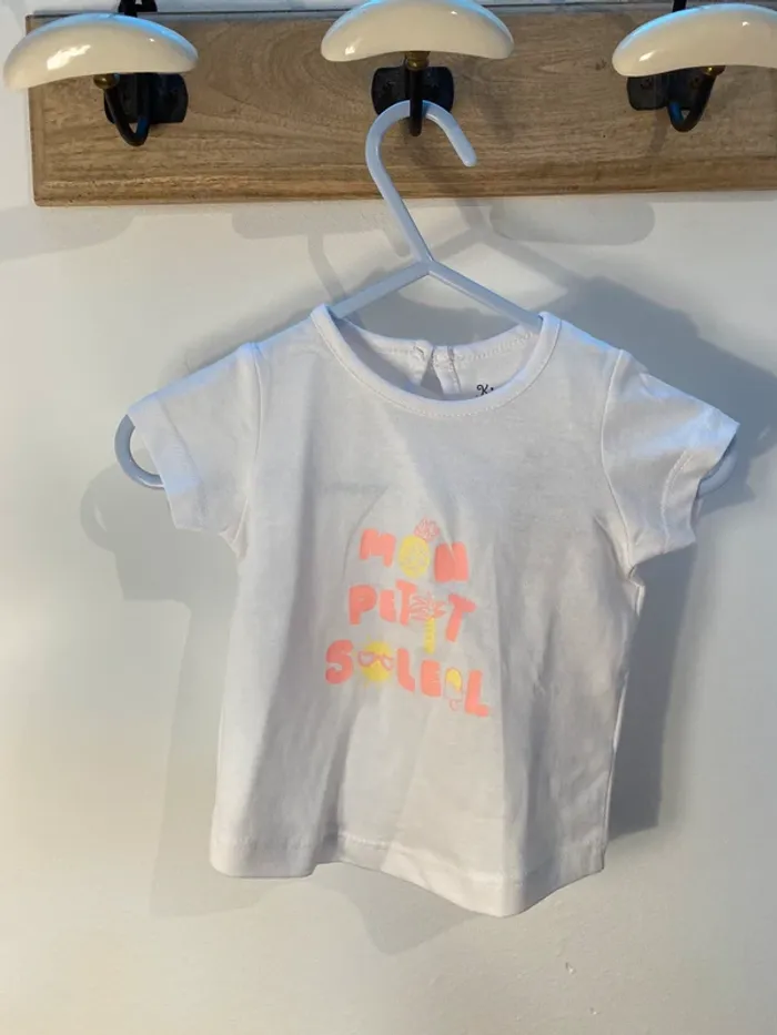 T-Shirt manches courtes blanc Kiwbaloo